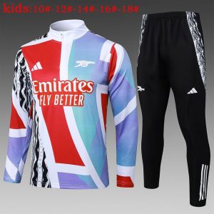 arsenal barn rod lilla gronn 2024-2025 treningsdress