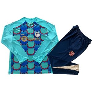 barcelona treningsdress barn glidelas lys bla mork bla 2024-2025