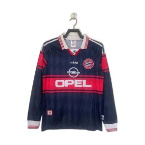bayern munchen langermet retro drakt hjemme 1997-1998