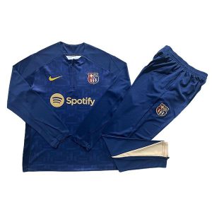 barcelona treningsdress barn glidelas mork bla 2024-2025