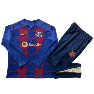 barcelona treningsdress barn glidelas bla rod 2024-2025
