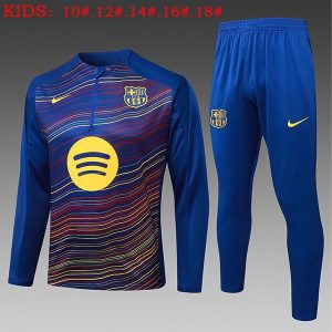 barcelona treningsdress barn glidelas kamuflasje gul rod bla 2025-2026