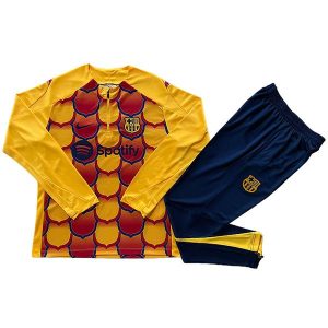barcelona treningsdress barn glidelas gul oransje 2024-2025