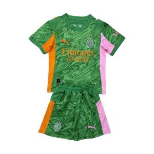 ac milan barn keeper drakt sett gronn rosa 2025-2026