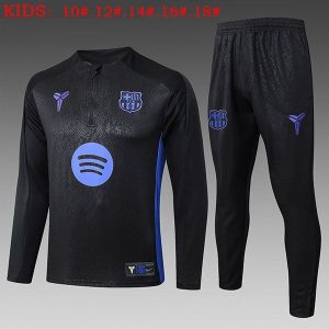 barcelona treningsdress barn glidelas svartkamuflasje lilla 2025-2026