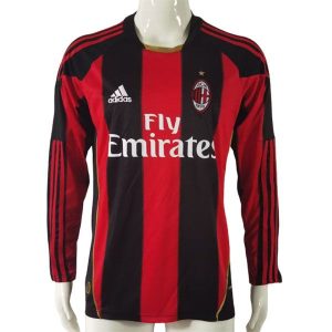 ac milan retro fly emirates langermet drakt hjemme (1) 2010-2011