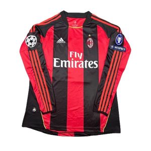 ac milan retro fly emirates langermet drakt hjemme 2010-2011