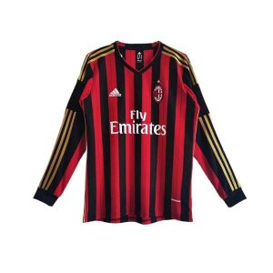 ac milan retro fly emirates langermet drakt hjemme 2013-2014