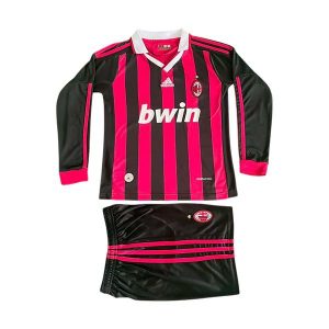 ac milan retro barn drakt sett langermet hjemme 2009-2010