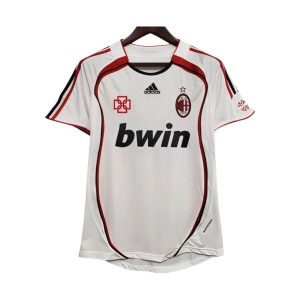 ac milan retro spesialutgave drakt hvit rod duki ssj 2006-2007