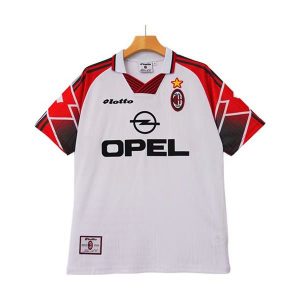 ac milan retro spesialutgave drakt hvit rod 1997-1998