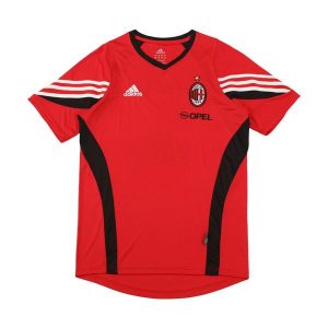 ac milan retro trenings drakt rod 2003-2004