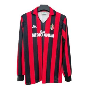 ac milan retro langermet drakt hjemme 1988-1989