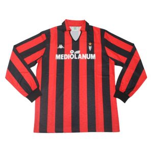 ac milan retro langermet drakt hjemme 1989-1990