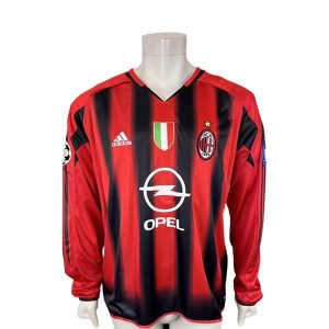 ac milan retro langermet drakt hjemme 2004-2005