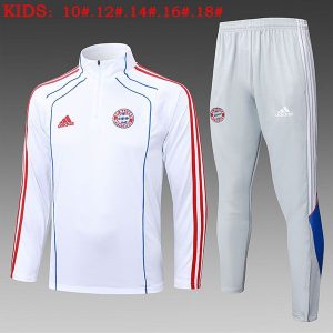 bayern munchen treningsdress barn glidelas hvit bla rod 2025-2026