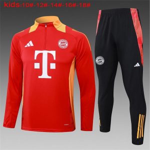 bayern munchen treningsdress barn glidelas rod oransje 2024-2025