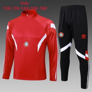 bayern munchen barn rod hvit 2024-2025 treningsdress