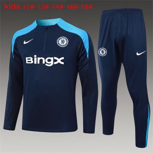 chelsea treningsdress barn glidelas lys bla mork bla 2024-2025
