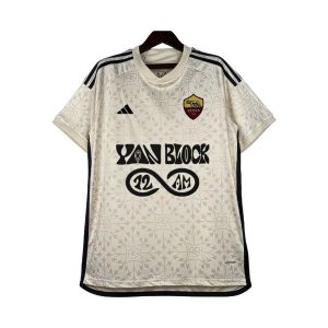 roma retro spesialutgave drakt kys gul 2023-2024