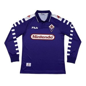 fiorentina retro nintendo langermet drakt hjemme 1998