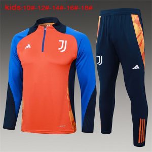 juventus treningsdress barn glidelas oransje bla mork bla 2024-2025