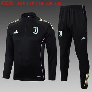 juventus treningsdress barn glidelas svart rosa gul 2025-2026