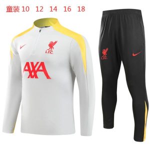 liverpool treningsdress barn glidelas gra rod gul 2024-2025