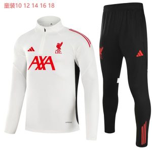 liverpool treningsdress barn glidelas Ivory rod svart 2025-2026