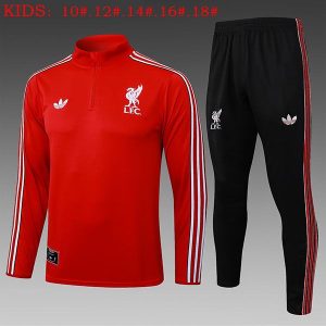liverpool treningsdress barn glidelas rod 2025-2026
