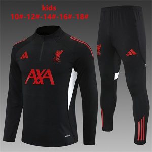 liverpool treningsdress barn glidelas svart rod 2025-2026