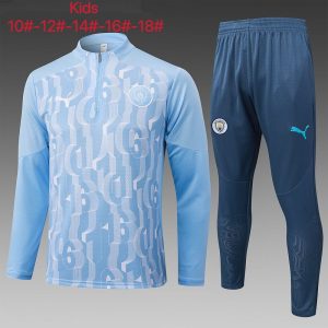 manchester city barn lys bla 2024-2025 treningsdress