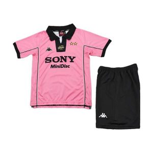 juventus barn retro drakt sett spesialutgave 100th rosa svart 1997-1998
