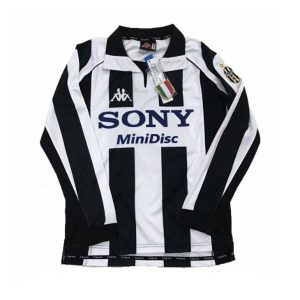 juventus retro sony minidisc langermet drakt hjemme 1998