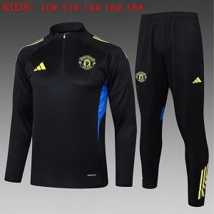 manchester united treningsdress barn glidelas svart gul 2025-2026