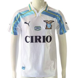 lazio retro minneutgave drakt hvit bla 1999-2000
