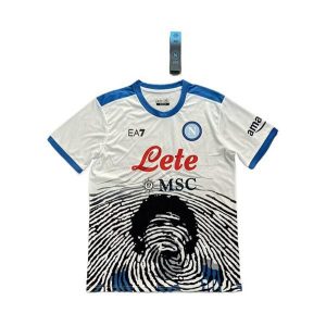 napoli retro spesialutgave drakt hvit svart maradona 2021-2022