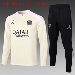 psg treningsdress barn glidelas gul rosa 2024-2025
