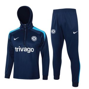 treningsdress chelsea hettegenser mork bla 2024-2025