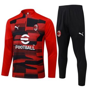 treningsdress ac milan glidelas svart rod 2024-2025