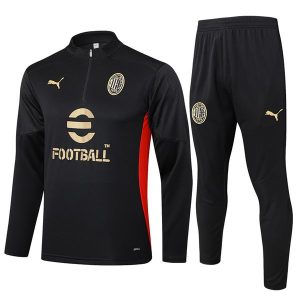 treningsdress ac milan glidelas svart gull rod 2024-2025