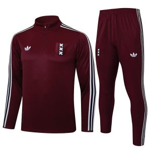 treningsdress ajax glidelas mork rod 2025-2026