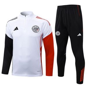 treningsdress ajax glidelas hvit svart rod 2025-2026