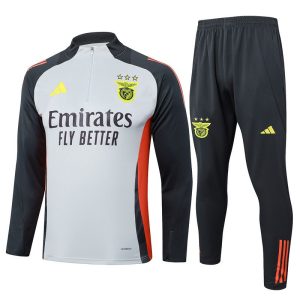 treningsdress benfica glidelas hvit mork gra oransje 2024-2025