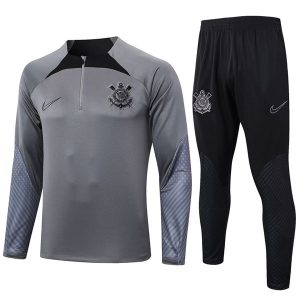 treningsdress corinthians glidelas mork gra svart 2024-2025