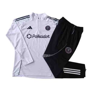 treningsdress inter miami glidelas hvit svart 3 stripete 2025-2026