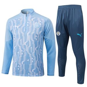 treningsdress manchester city glidelas lys bla hvit 2024-2025