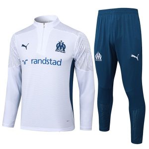 treningsdress marseille glidelas hvit mork bla 2024-2025