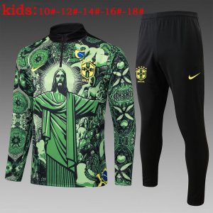 brasil barn gronn jesus 2024-2025 treningsdress