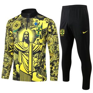 treningsdress brasil glidelas jesus gul svart 2024-2025